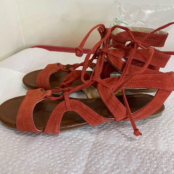 NWOT Sole Society Beirut Gladiator Sandal in Paprika 9 - Picture 6 of 10
